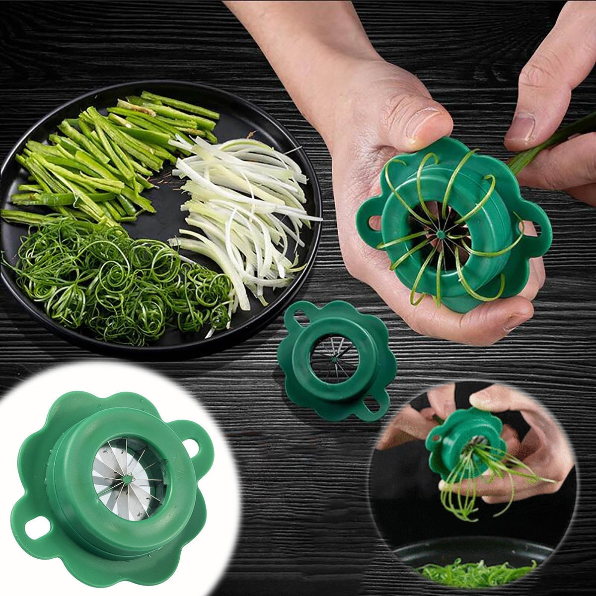 Cortador de verduras en espiral con cuchillas múltiples