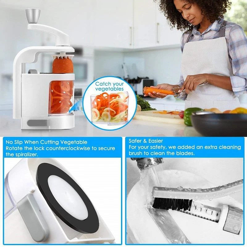 Cortador manual rotatorio de verduras para cocina