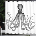 Cortina de ducha con diseño de temática oceánica