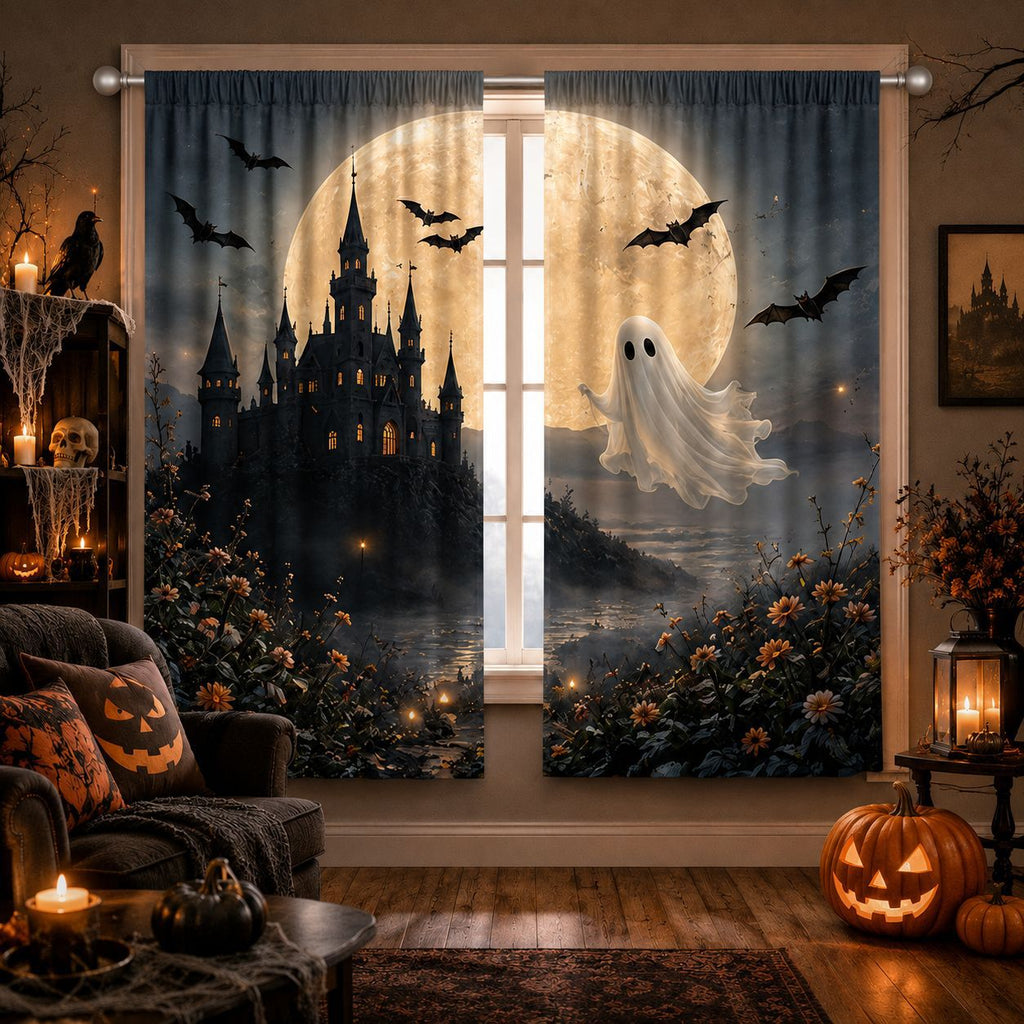 Cortina decorativa con diseño artístico