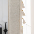 Cortina decorativa con flecos