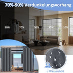Cortina exterior impermeable con ojales