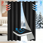 Cortinas opacas térmicas aislantes para ventana