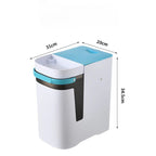Cubo de basura 2 en 1 para residuos secos y húmedos