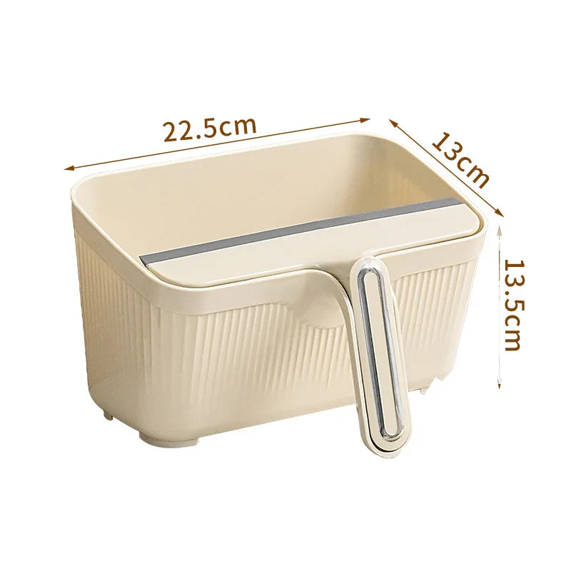 Cubo de basura con rascador integrado 2 en 1