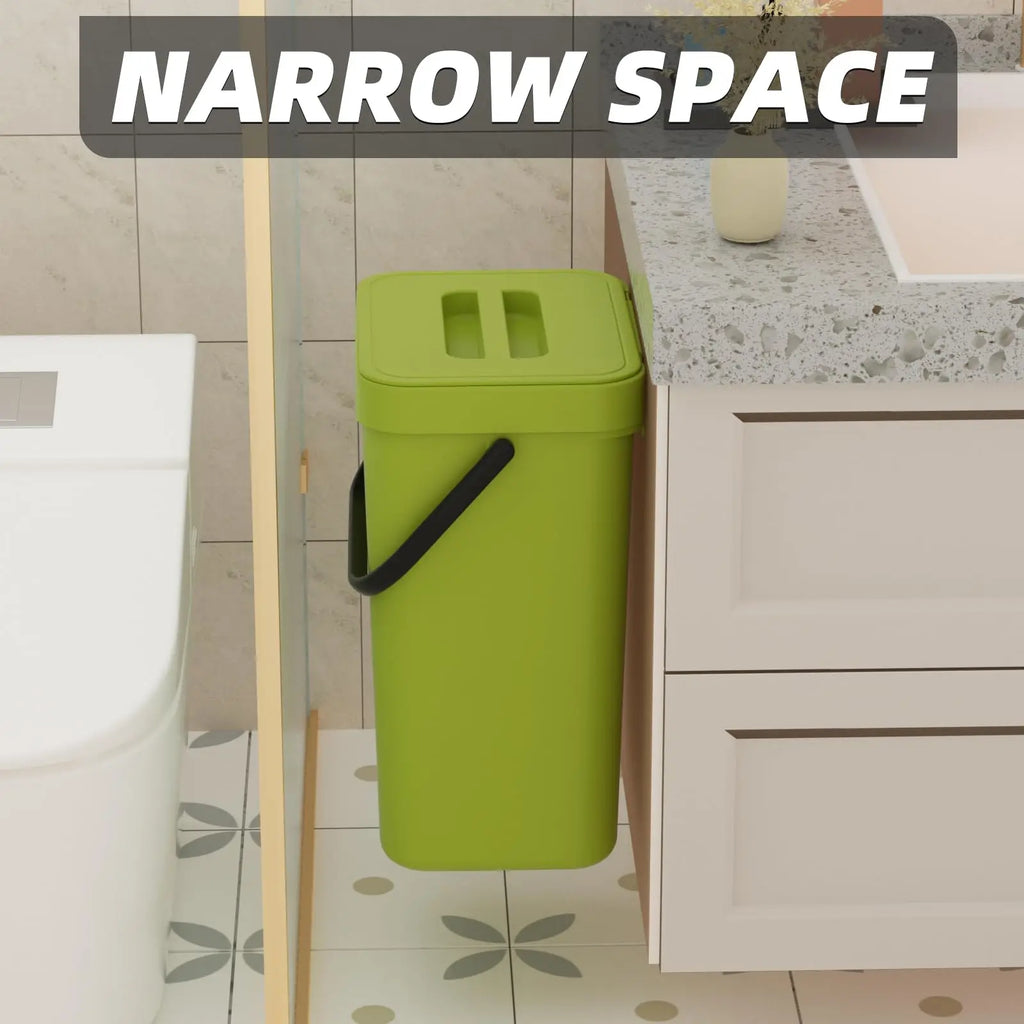 Cubo de basura mini Binova con tapa colgante y de pared