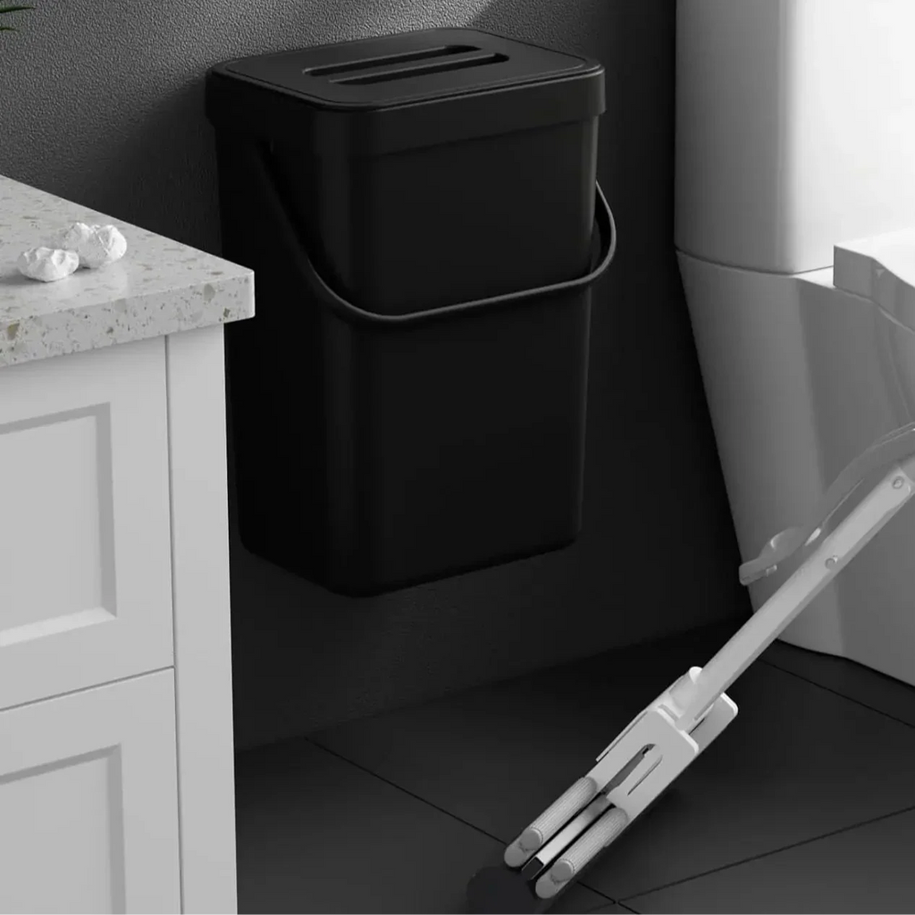 Cubo de basura mini Binova con tapa colgante y de pared