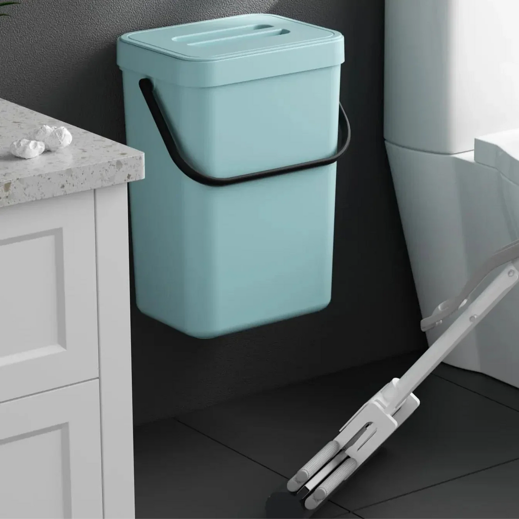 Cubo de basura mini Binova con tapa colgante y de pared
