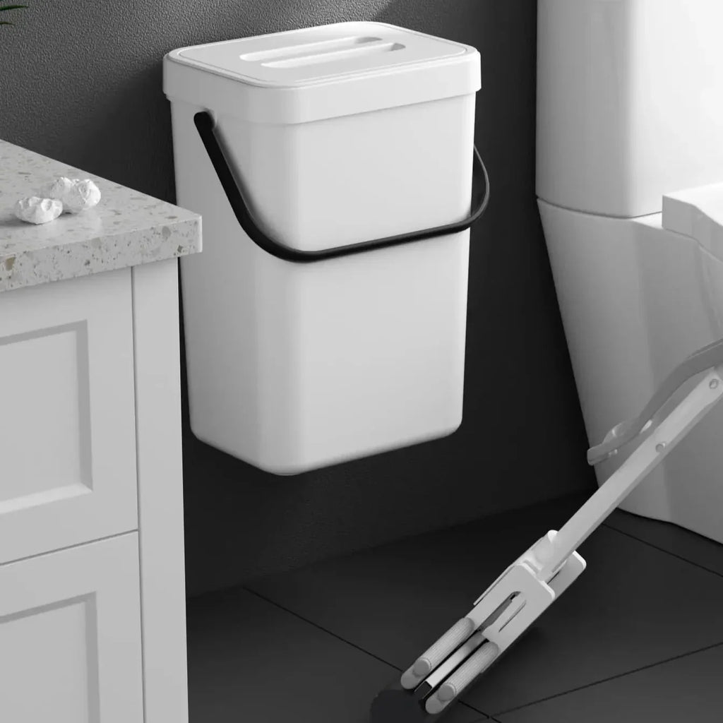 Cubo de basura mini Binova con tapa colgante y de pared