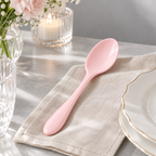 ORNISHOP Pastel Pink Ceramic Spoon Cuchara de cerámica rosa pastel ORNISHOP 15 cm pequeña para servir