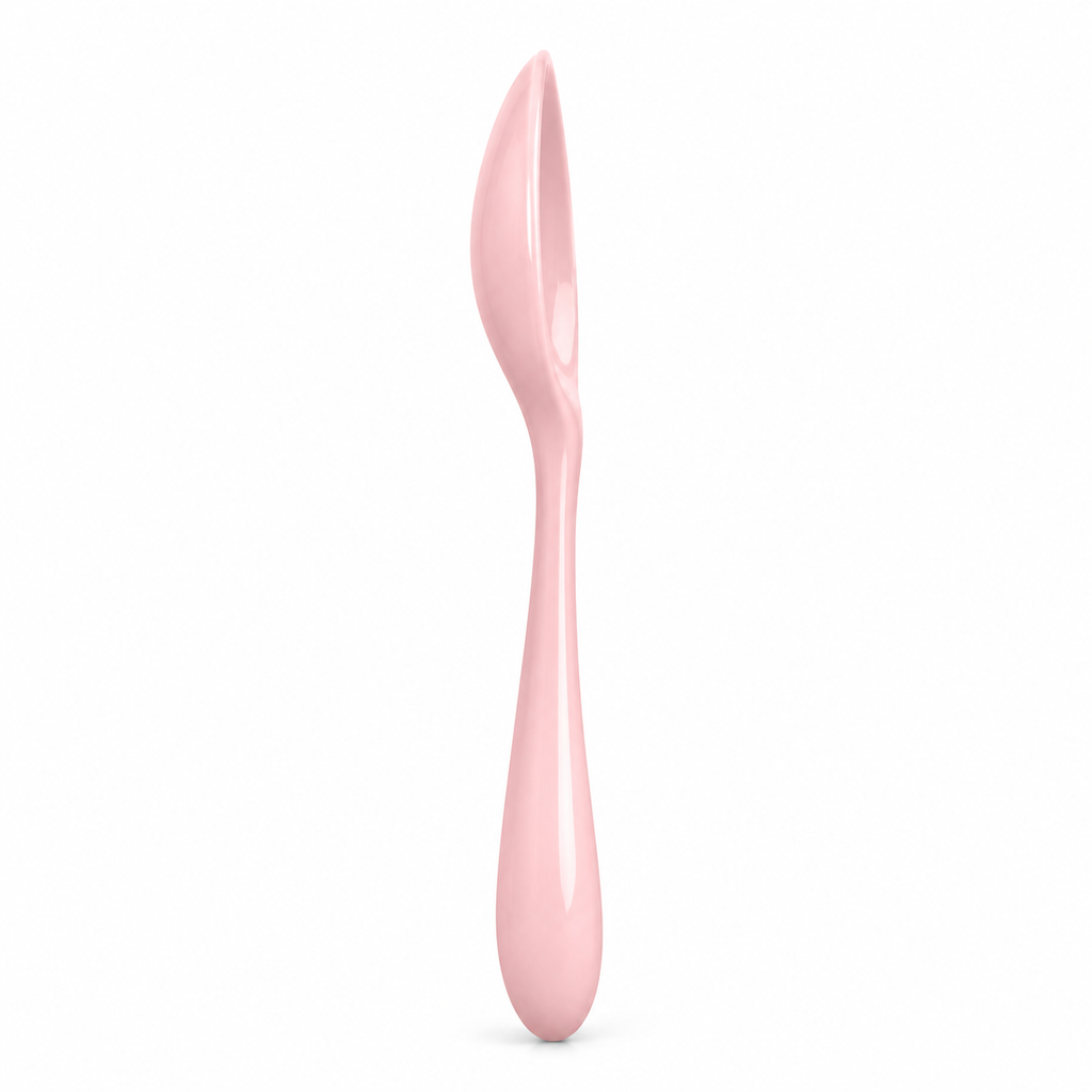 ORNISHOP Pastel Pink Ceramic Spoon Cuchara de cerámica rosa pastel ORNISHOP 15 cm pequeña para servir