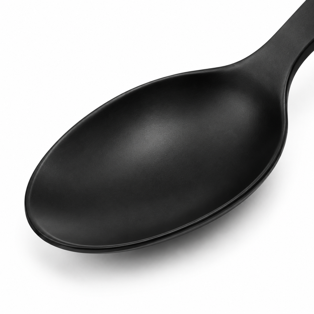 Cuchara de mesa de acero inoxidable negro mate ORNISHOP 20 cm