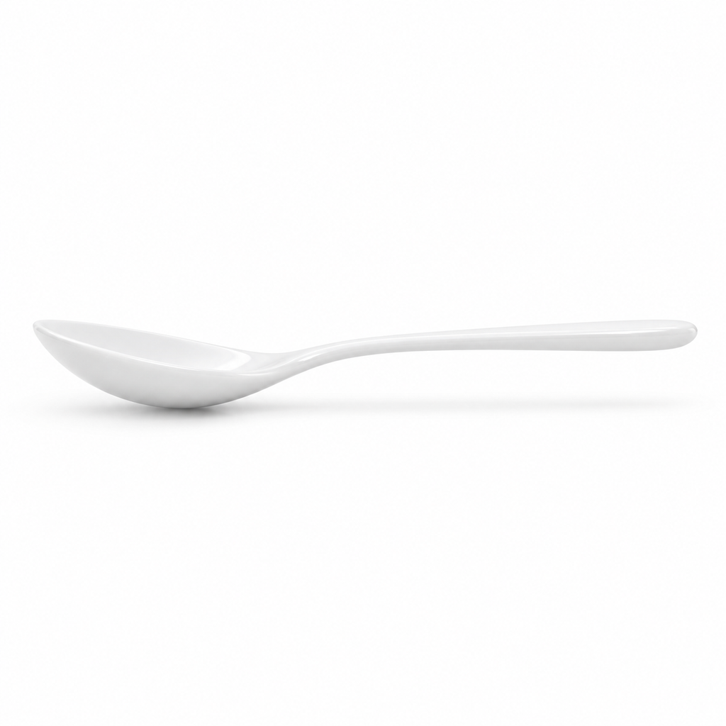 Cuchara de porcelana blanca 15 cm cuchara de mesa clásica
