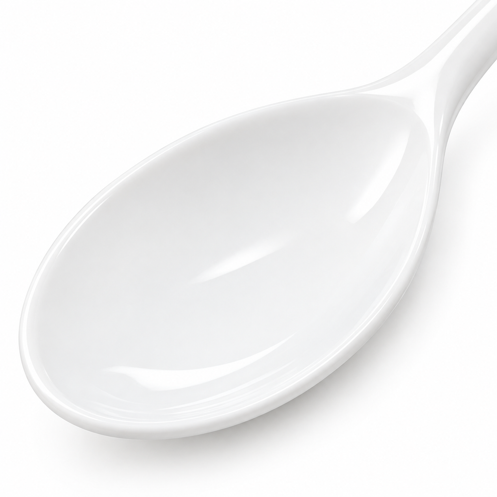 Cuchara de porcelana blanca 15 cm cuchara de mesa clásica