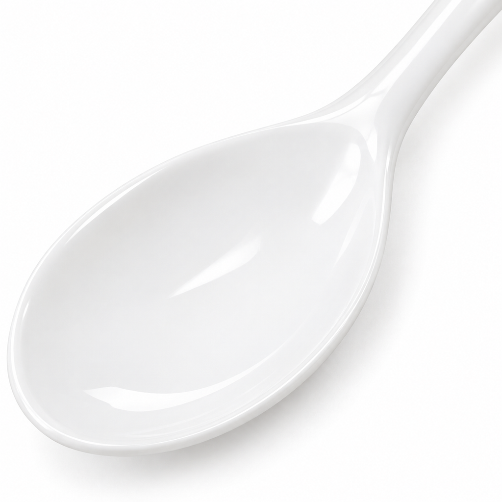 Cuchara de porcelana blanca 15 cm cuchara de mesa clásica