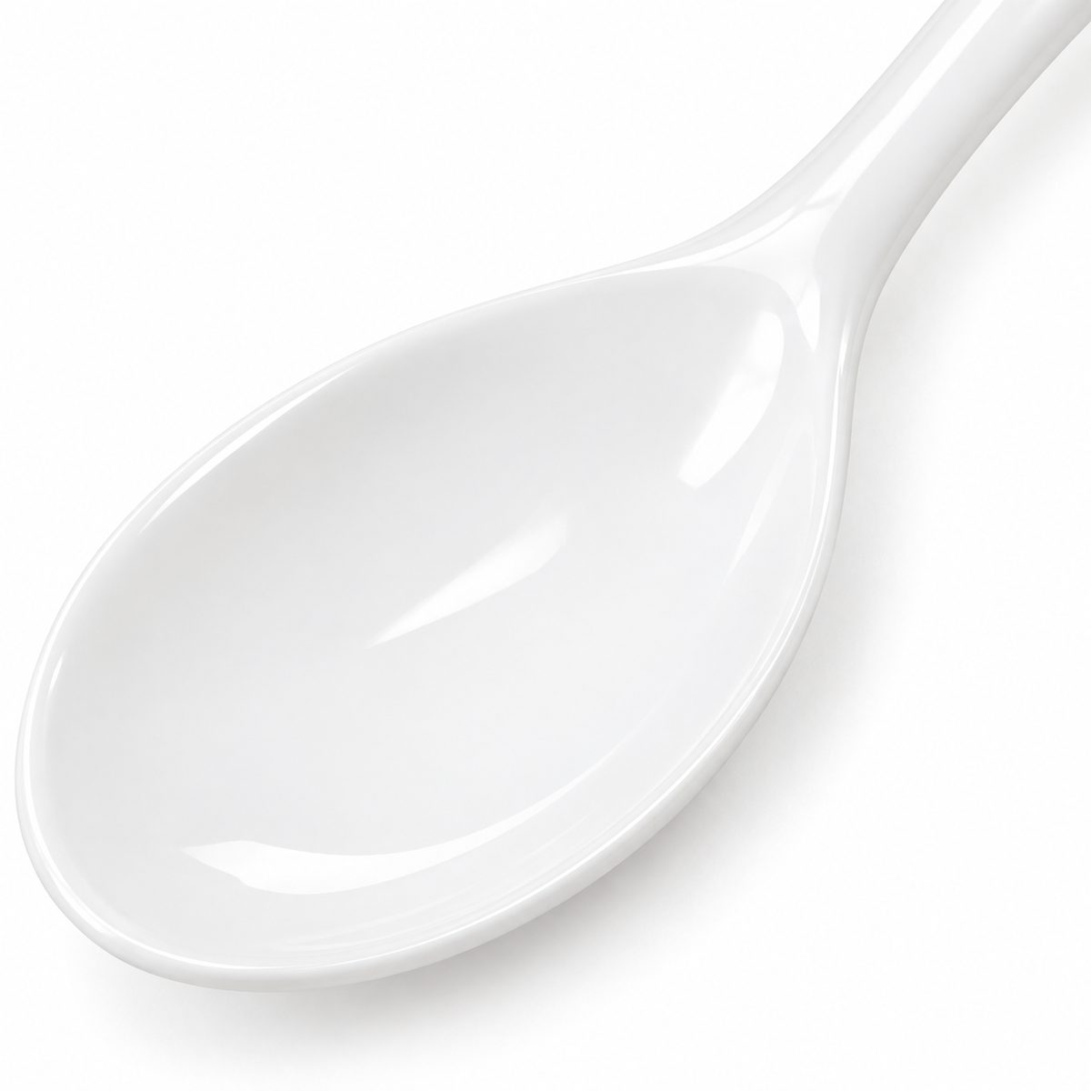 Cuchara de porcelana blanca 15 cm cuchara de mesa clásica