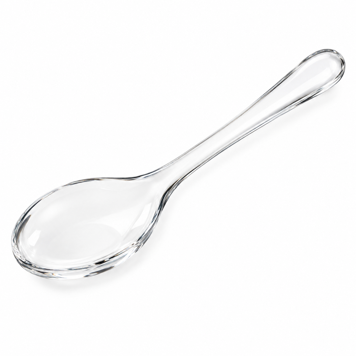 Cuchara de servir de cristal 20 cm transparente