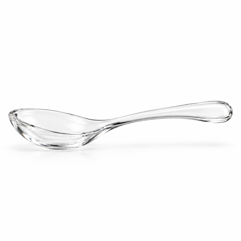 Cuchara de servir de cristal 20 cm transparente