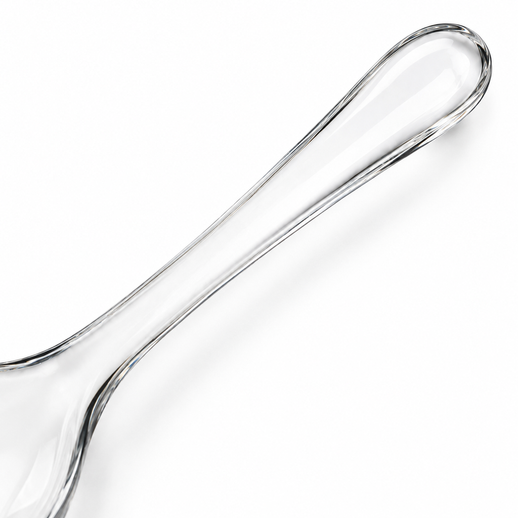 Cuchara de servir de cristal 20 cm transparente