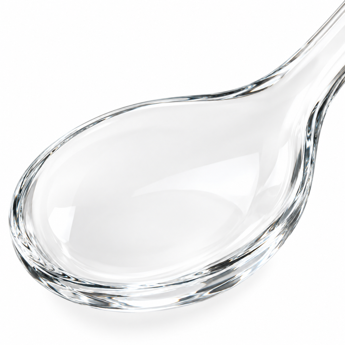 Cuchara de servir de cristal 20 cm transparente