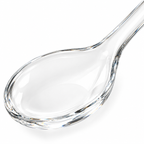 Cuchara de servir de cristal 20 cm transparente