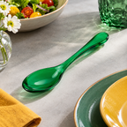 Cuchara de Sopa de Acrílico Verde Vibrante 17 cm