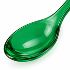 Cuchara de Sopa de Acrílico Verde Vibrante 17 cm