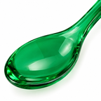 Cuchara de Sopa de Acrílico Verde Vibrante 17 cm
