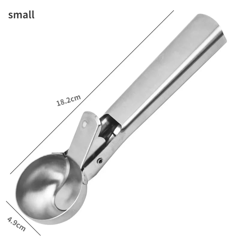 Cuchara para helado de acero inoxidable | Robusta y apta para lavavajillas | Para porciones pequeñas y grandes | Mango s