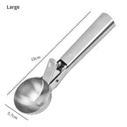 Cuchara para helado de acero inoxidable | Robusta y apta para lavavajillas | Para porciones pequeñas y grandes | Mango s