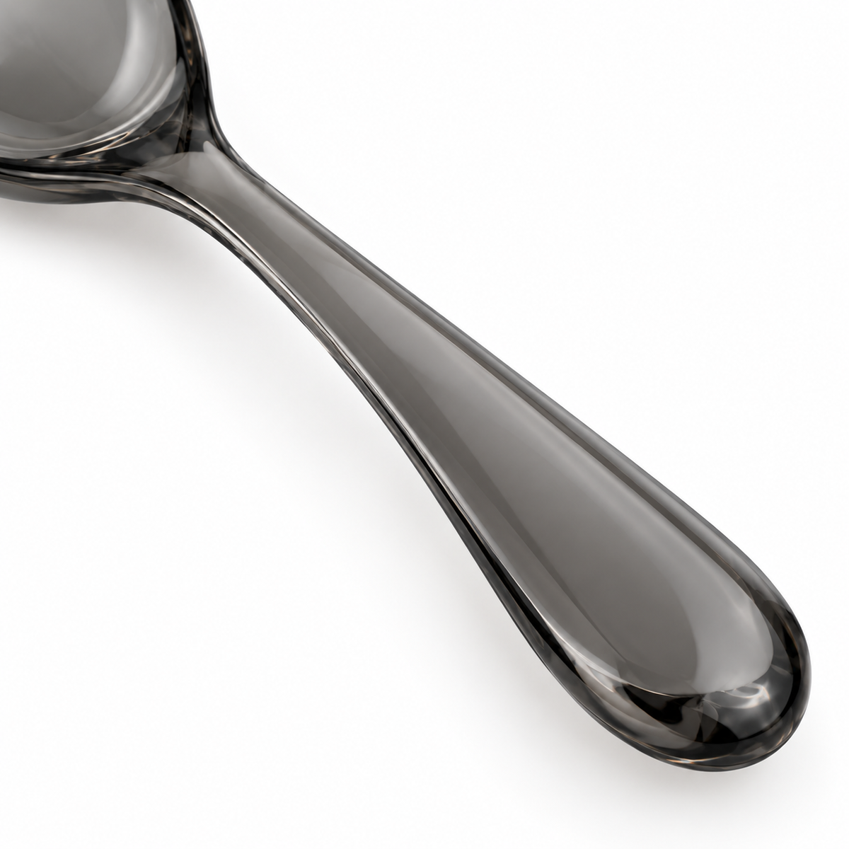 Cuchara sopera de acrílico negro 16 cm ligera
