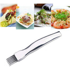 Cuchillo de acero inoxidable para picar cebolleta