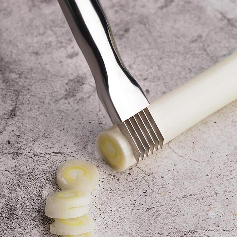 Cuchillo de acero inoxidable para picar cebolleta