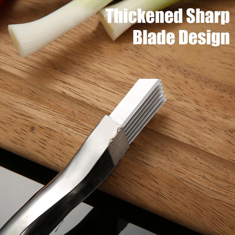 Cuchillo de acero inoxidable para picar cebolleta