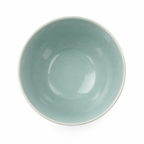 Cuenco con pedestal azul cielo de 20 cm de cerámica decorativa elevada ORNISHOP