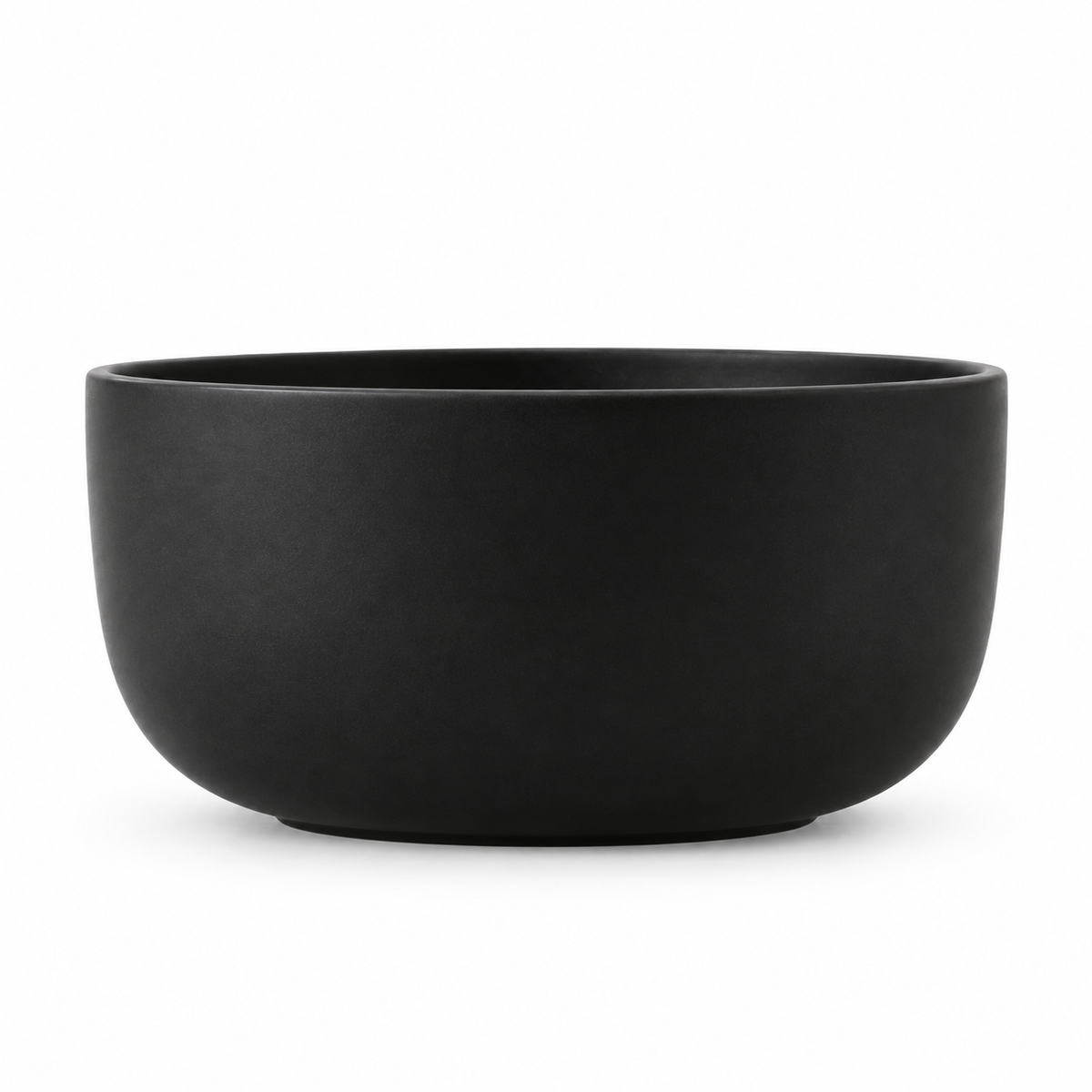Cuenco de cerámica negro mate 15 cm porción individual