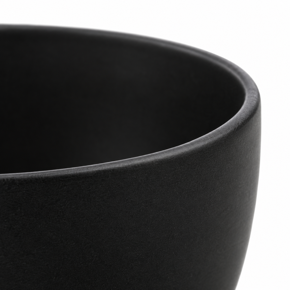 Cuenco de cerámica negro mate 15 cm porción individual