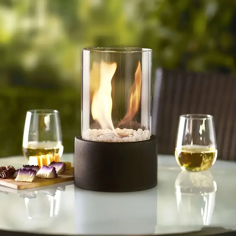 Cuenco de fuego portátil Shakti para mesa — Ambiente cálido y elegante
