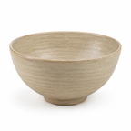Cuenco de servir de cerámica beige 25 cm hecho a mano