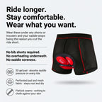 Culotte Interior Acolchado de Ciclismo para Hombre - Almohadilla de Gel 5D - Ropa Interior Transpirable para Ciclismo