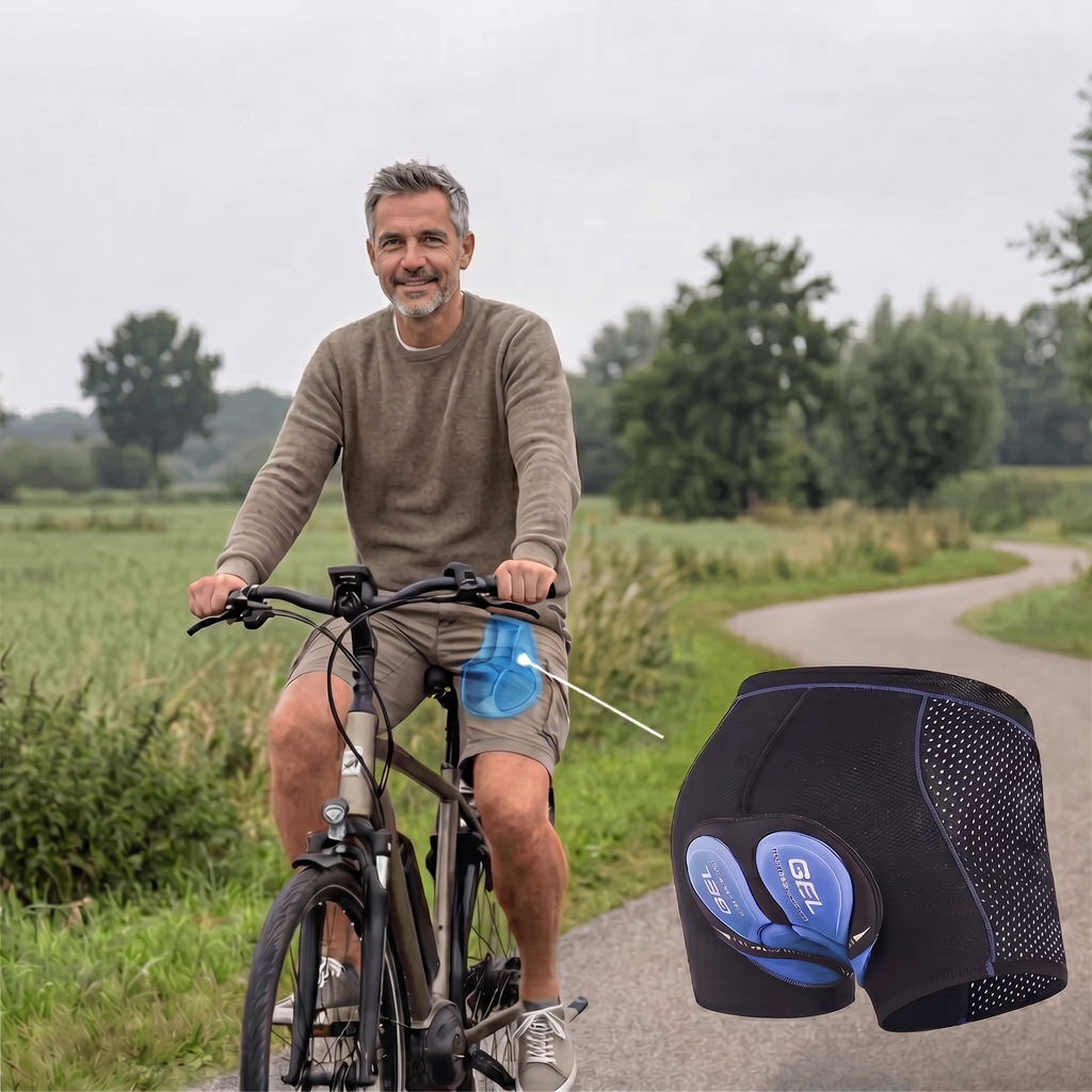 Culotte Interior Acolchado de Ciclismo para Hombre - Almohadilla de Gel 5D - Ropa Interior Transpirable para Ciclismo