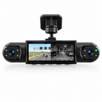 Dashcam 360° con 4 cámaras – Cámara de coche frontal, trasera y lateral con GPS, visión nocturna y cámara de marcha atrá