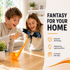 Decoración dragón volador con llama, efecto de fuego iluminado, habitaciones de fantasía