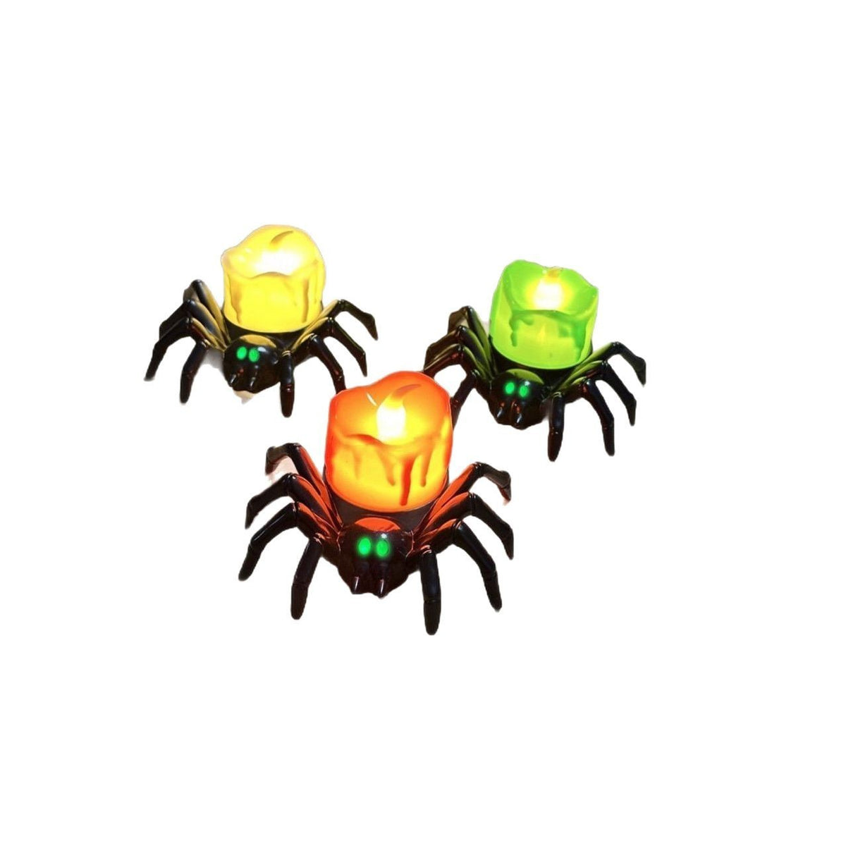 Decoración de Halloween – Araña ornamental con diseños de velas y ojos