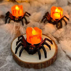 Decoración de Halloween – Araña ornamental con diseños de velas y ojos