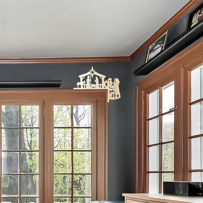 Decoración navideña para marco de puerta