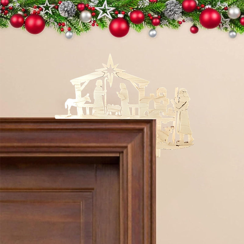 Decoración navideña para marco de puerta