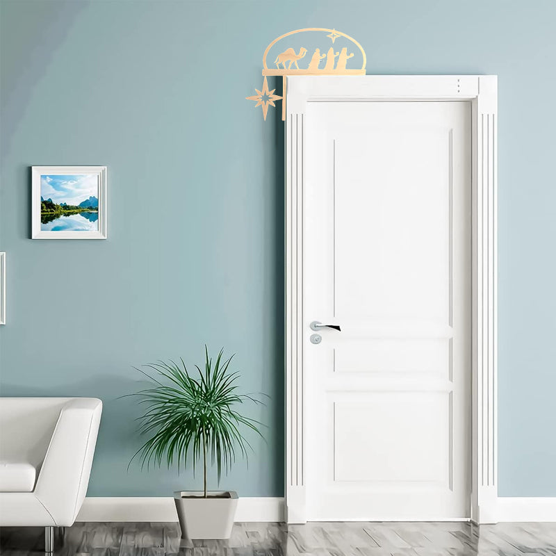 Decoración navideña para marco de puerta