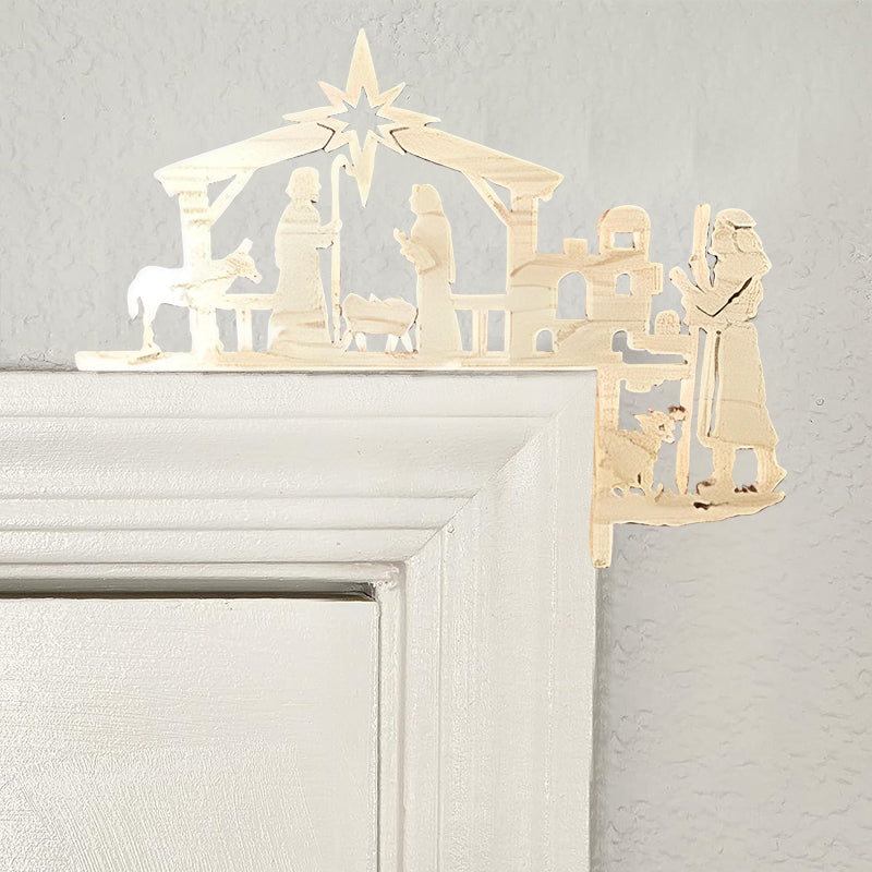 Decoración navideña para marco de puerta