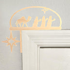 Decoración navideña para marco de puerta
